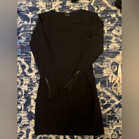 Theory Black Long Sleeve Dress - Picture 1 of 4